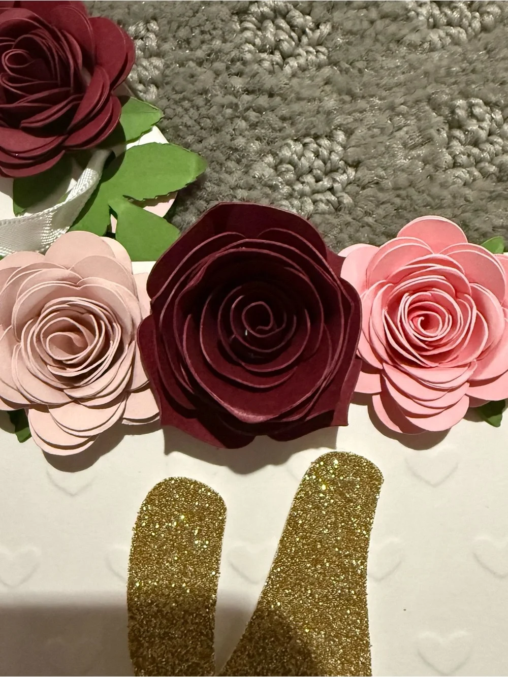 Fall 1st Birthday bundle- Flower + Pumpkin Party Decorations (Pink/maroon/gold)
